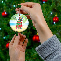 Hawaii Christmas Ceramic Ornament Have A Very Beachy Christmas LT05 - Polynesian Pride