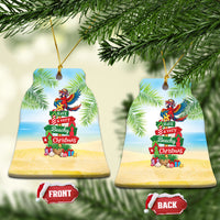 Hawaii Christmas Ceramic Ornament Have A Very Beachy Christmas LT05 Bell Flake Multicolor - Polynesian Pride