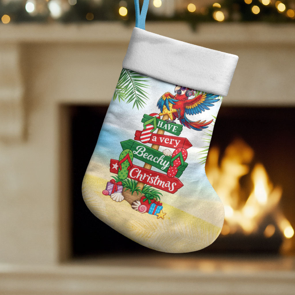 Hawaii Christmas Stocking Have A Very Beachy Christmas LT05 Set of 2 Multicolor - Polynesian Pride