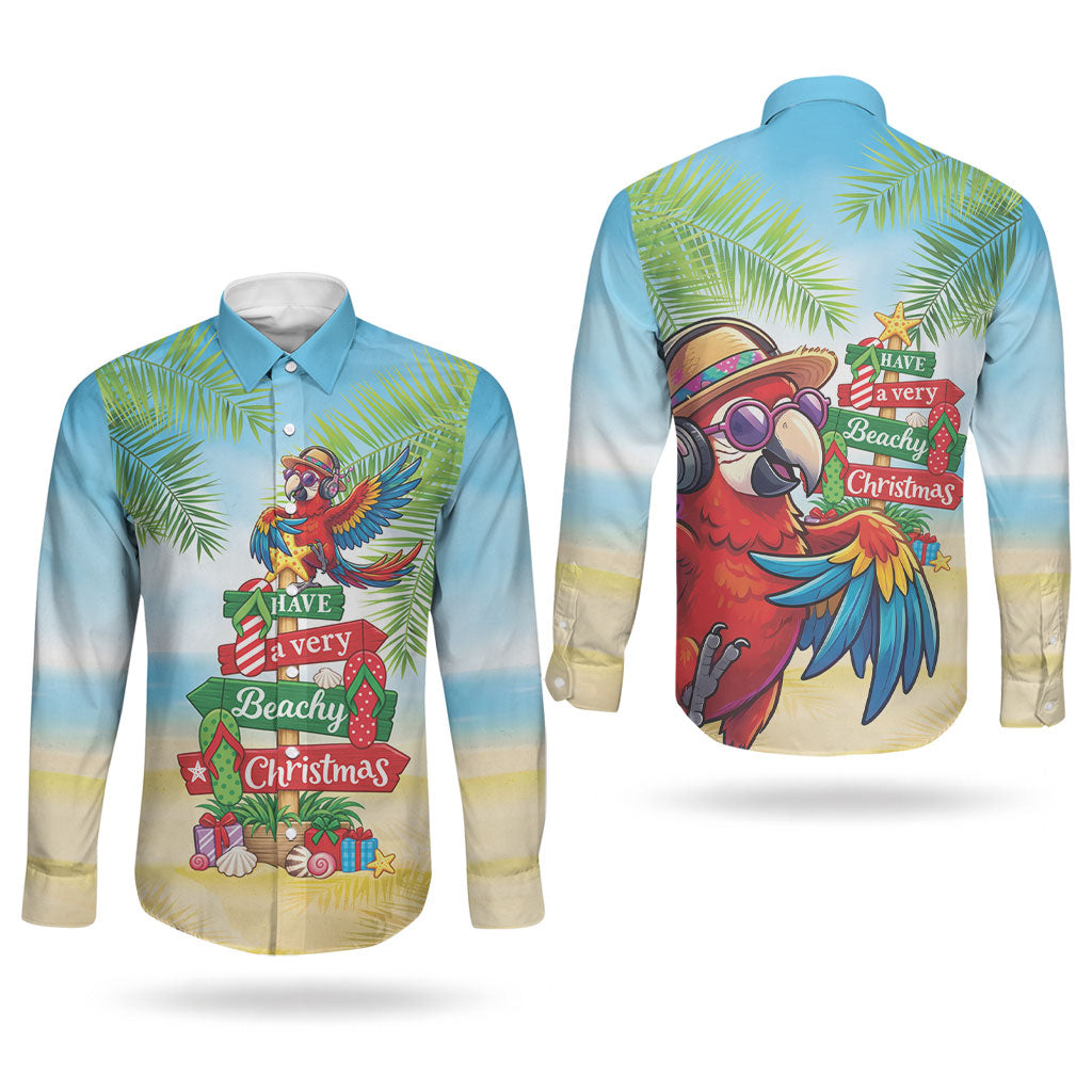 Hawaii Christmas Couples Matching Tank Maxi Dress and Long Sleeve Button Shirt Have A Very Beachy Christmas
