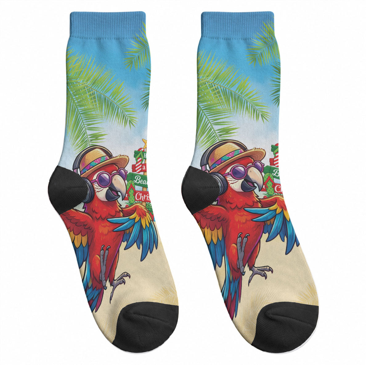 Hawaii Christmas Crew Socks Have A Very Beachy Christmas LT05 - Polynesian Pride