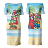 Hawaii Christmas Family Matching Puletasi and Hawaiian Shirt Have A Very Beachy Christmas