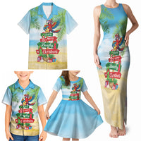 Hawaii Christmas Family Matching Tank Maxi Dress and Hawaiian Shirt Have A Very Beachy Christmas