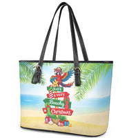 Hawaii Christmas Leather Tote Bag Have A Very Beachy Christmas