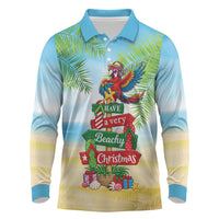 Hawaii Christmas Long Sleeve Polo Shirt Have A Very Beachy Christmas