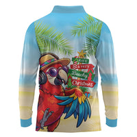 Hawaii Christmas Long Sleeve Polo Shirt Have A Very Beachy Christmas