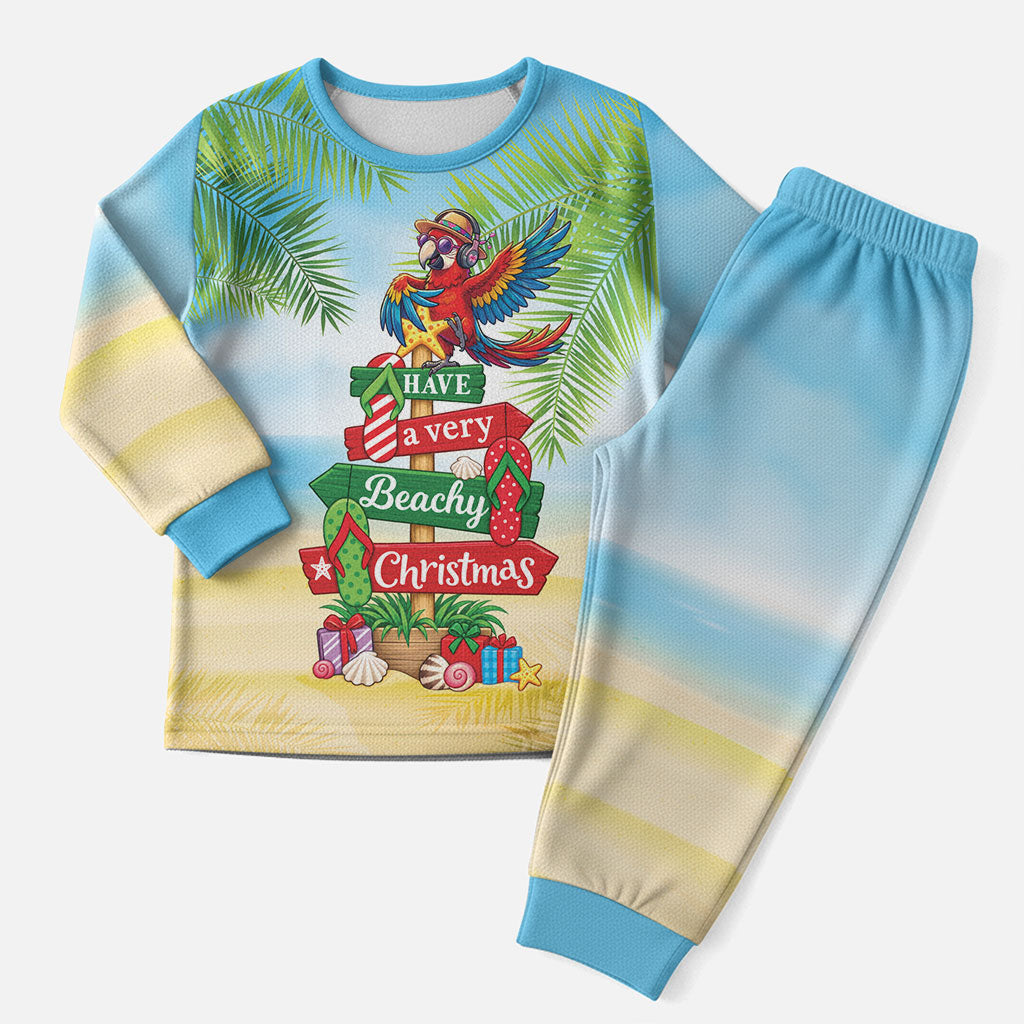 Hawaii Christmas Pajama Set Have A Very Beachy Christmas LT05 Men Multicolor - Polynesian Pride