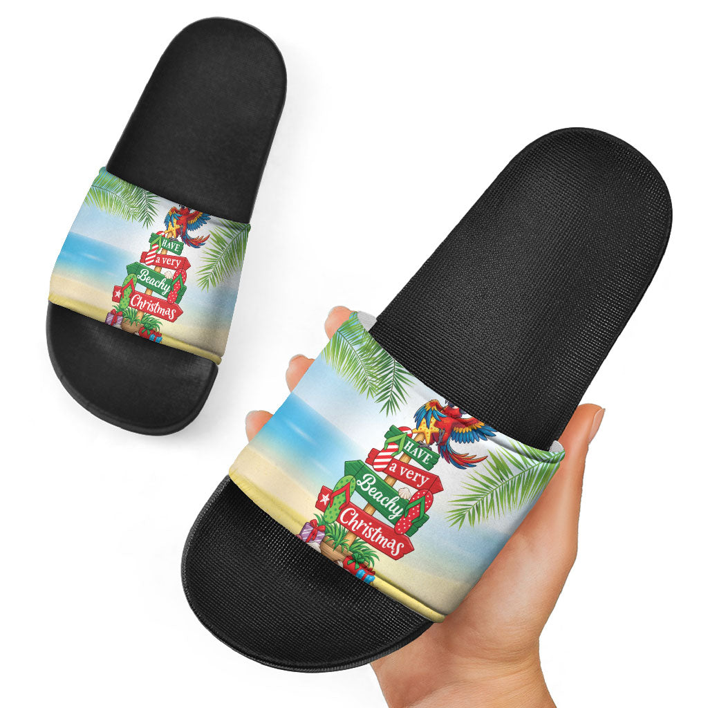 Hawaii Christmas Slide Sandals Have A Very Beachy Christmas LT05 - Polynesian Pride