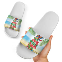 Hawaii Christmas Slide Sandals Have A Very Beachy Christmas LT05 - Polynesian Pride