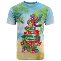 Hawaii Christmas T Shirt Have A Very Beachy Christmas LT05 Multicolor - Polynesian Pride