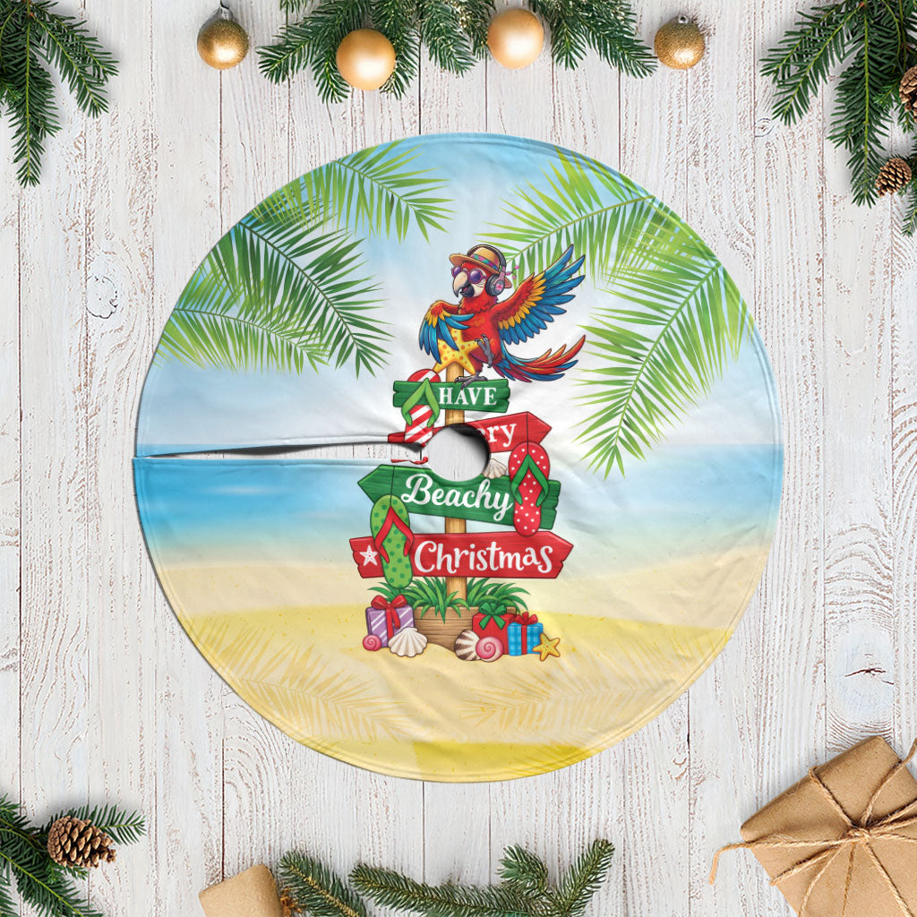 Hawaii Christmas Tree Skirt Have A Very Beachy Christmas LT05 Casual Multicolor - Polynesian Pride