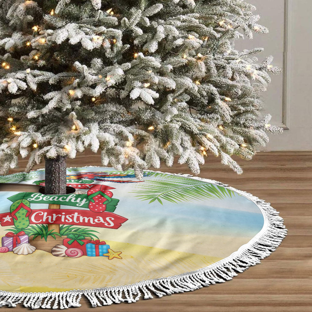 Hawaii Christmas Tree Skirt Have A Very Beachy Christmas LT05 - Polynesian Pride