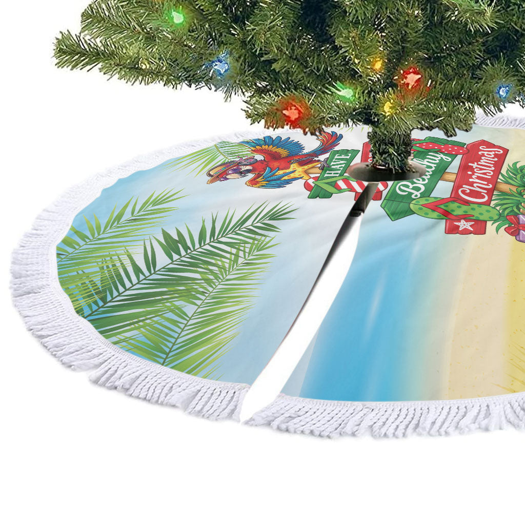 Hawaii Christmas Tree Skirt Have A Very Beachy Christmas LT05 - Polynesian Pride