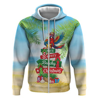 Hawaii Christmas Zip Hoodie Have A Very Beachy Christmas LT05 Zip Hoodie Multicolor - Polynesian Pride
