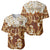 Personalized Fiji Spring Break Baseball Jersey Fijian Tapa Pattern Brown LT05 - Polynesian Pride