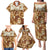 Personalized Fiji Spring Break Family Matching Puletasi Dress and Hawaiian Shirt Fijian Tapa Pattern Brown LT05 - Polynesian Pride