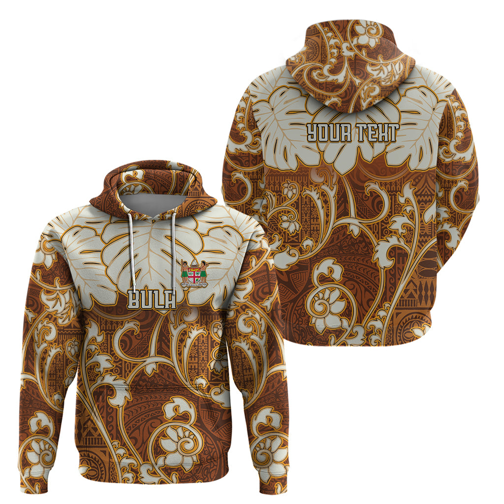 Personalized Fiji Spring Break Hoodie Fijian Tapa Pattern Brown LT05 - Polynesian Pride