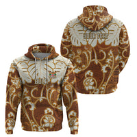 Personalized Fiji Spring Break Hoodie Fijian Tapa Pattern Brown LT05 - Polynesian Pride
