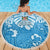 Fiji Spring Break Beach Blanket Fijian Tapa Pattern Blue LT05 - Wonder Print Shop