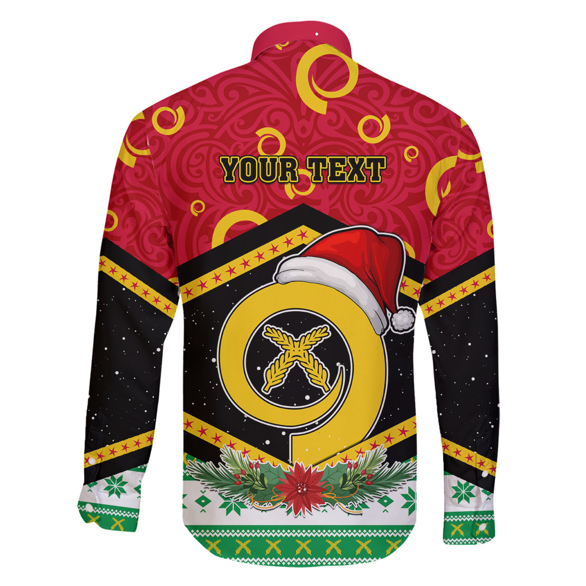 Personalized Vanuatu Christmas Family Matching Summer Maxi Dress and Hawaiian Shirt Santa God Yumi LT05 - Polynesian Pride