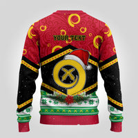 Personalised Vanuatu Christmas Ugly Christmas Sweater Santa God Yumi LT05 - Polynesian Pride