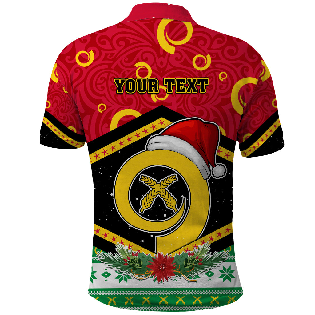 Personalized Vanuatu Christmas Polo Shirt Santa God Yumi LT05 - Polynesian Pride