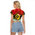 Personalized Vanuatu Christmas Raglan Cropped T Shirt Santa God Yumi LT05 - Polynesian Pride