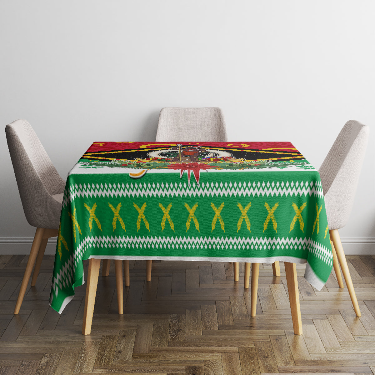Vanuatu Christmas Tablecloth Santa God Yumi LT05 - Polynesian Pride