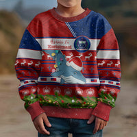 Personalised Samoa Christmas Kid Ugly Christmas Sweater Santas Whale Manuia Le Kerisimasi LT05 - Polynesian Pride