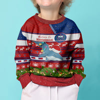 Personalised Samoa Christmas Kid Ugly Christmas Sweater Santas Whale Manuia Le Kerisimasi LT05 - Polynesian Pride