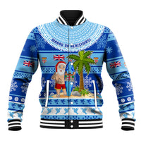 Personalized Fiji Christmas Baseball Jacket Santa Claus Surf Marau Na Kerisimasi LT05 - Polynesian Pride