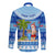 Personalized Fiji Christmas Long Sleeve Button Shirt Santa Claus Surf Marau Na Kerisimasi LT05 - Polynesian Pride