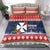 Wallis and Futuna Christmas Bedding Set Poinsettia Joyeux Noel