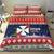 Wallis and Futuna Christmas Bedding Set Poinsettia Joyeux Noel