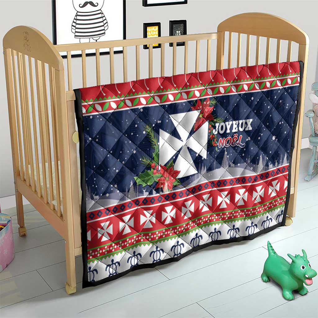 Wallis and Futuna Christmas Quilt Poinsettia Joyeux Noel