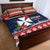 Wallis and Futuna Christmas Quilt Bed Set Poinsettia Joyeux Noel