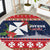 Wallis and Futuna Christmas Round Carpet Poinsettia Joyeux Noel