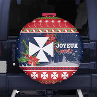 Wallis and Futuna Christmas Spare Tire Cover Poinsettia Joyeux Noel