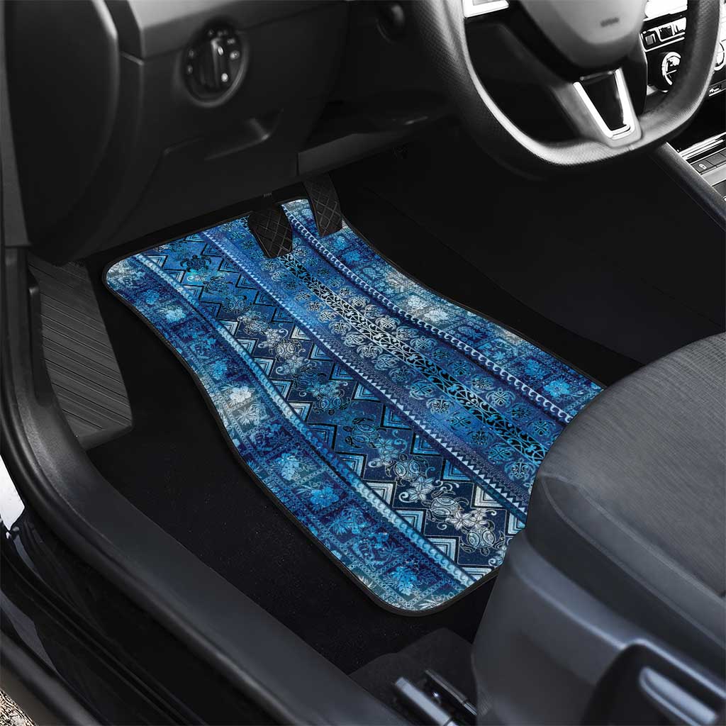 Hawaii Makahiki Turtle Car Mats Galaxy Tapa Pattern - Polynesian Pride