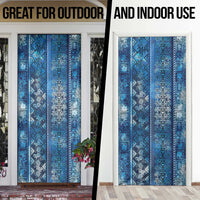 Hawaii Makahiki Turtle Door Cover Galaxy Tapa Pattern - Polynesian Pride