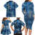 Hawaii Makahiki Turtle Family Matching Long Sleeve Bodycon Dress and Hawaiian Shirt Galaxy Tapa Pattern - Polynesian Pride