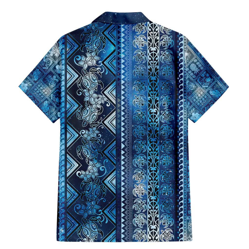 Hawaii Makahiki Turtle Family Matching Mermaid Dress and Hawaiian Shirt Galaxy Tapa Pattern - Polynesian Pride