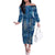 Hawaii Makahiki Turtle Family Matching Off The Shoulder Long Sleeve Dress and Hawaiian Shirt Galaxy Tapa Pattern - Polynesian Pride