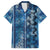 Hawaii Makahiki Turtle Family Matching Off Shoulder Short Dress and Hawaiian Shirt Galaxy Tapa Pattern - Polynesian Pride