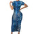 Hawaii Makahiki Turtle Family Matching Short Sleeve Bodycon Dress and Hawaiian Shirt Galaxy Tapa Pattern - Polynesian Pride