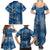 Hawaii Makahiki Turtle Family Matching Summer Maxi Dress and Hawaiian Shirt Galaxy Tapa Pattern - Polynesian Pride