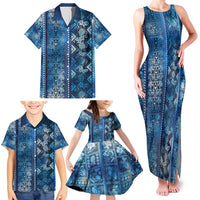 Hawaii Makahiki Turtle Family Matching Tank Maxi Dress and Hawaiian Shirt Galaxy Tapa Pattern - Polynesian Pride