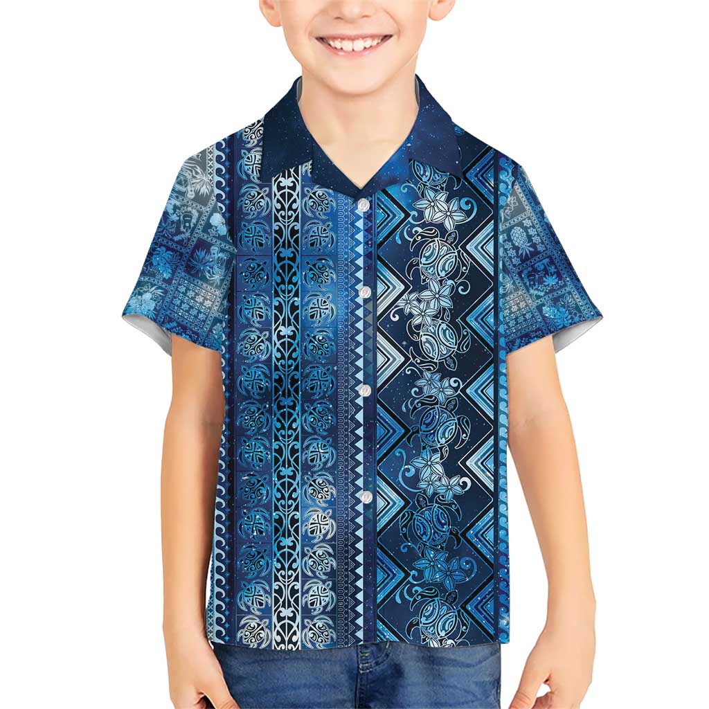 Hawaii Makahiki Turtle Hawaiian Shirt Galaxy Tapa Pattern - Polynesian Pride