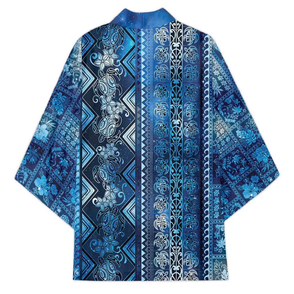 Hawaii Makahiki Turtle Kimono Galaxy Tapa Pattern - Polynesian Pride