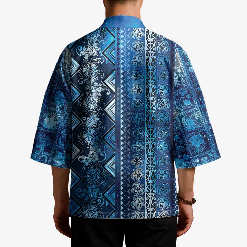 Hawaii Makahiki Turtle Kimono Galaxy Tapa Pattern - Polynesian Pride